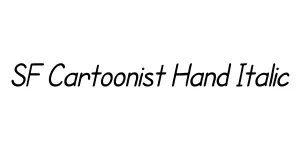 SF Cartoonist Hand Italic Font