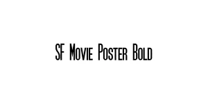 SF Movie Poster Bold Font