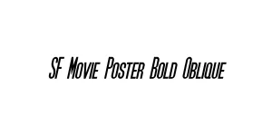 SF Movie Poster Bold Oblique Font