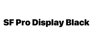 SF Pro Display Black Font