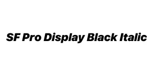 SF Pro Display Black Italic Font