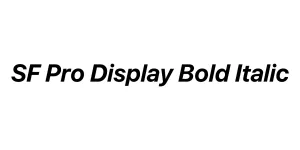 SF Pro Display Bold Italic Font