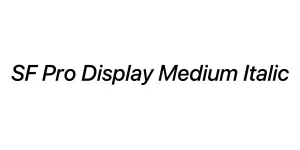 SF Pro Display Medium Italic Font