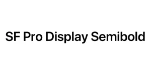SF Pro Display Semibold Font