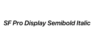 SF Pro Display Semibold Italic Font