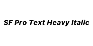 SF Pro Text Heavy Italic Font