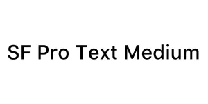 SF Pro Text Medium Font
