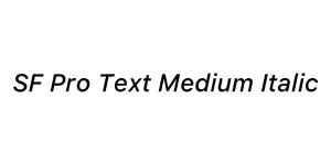 SF Pro Text Medium Italic Font