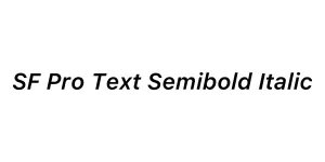 SF Pro Text Semibold Italic Font