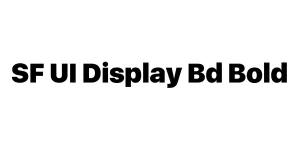 SF UI Display Bd Bold Font