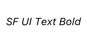 SF UI Text Bold Font