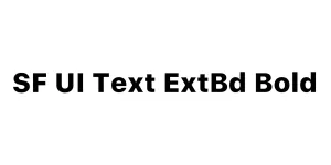 SF UI Text ExtBd Bold Font