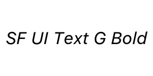 SF UI Text G Bold Font