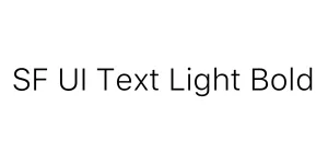SF UI Text Light Bold Font