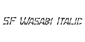 SF Wasabi Italic Font