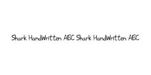 Shark HandWritten ABC Shark HandWritten ABC Font