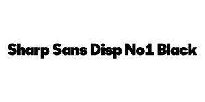 Sharp Sans Disp No1 Black Font