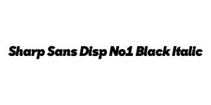 Sharp Sans Disp No1 Black Italic Font