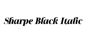 Sharpe Black Italic Font