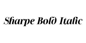 Sharpe Bold Italic Font