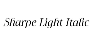 Sharpe Light Italic Font