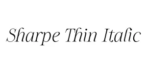 Sharpe Thin Italic Font