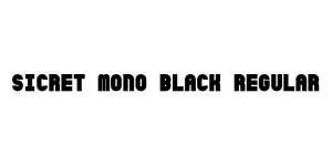 Sicret Mono Black Regular Font