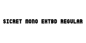 Sicret Mono ExtBd Regular Font