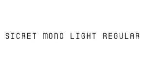 Sicret Mono Light Regular Font