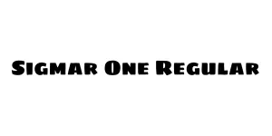 Sigmar One Regular Font