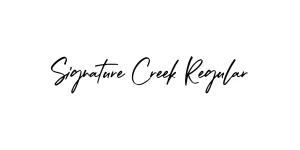 Signature Creek Regular Font