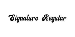 Signature Regular Font