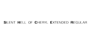 Silent Hell of Cheryl Extended Regular Font