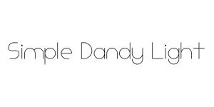 Simple Dandy Light Font