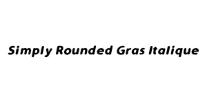 Simply Rounded Gras Italique Font