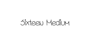 Sixteen Medium Font