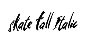 skate fall Italic Font