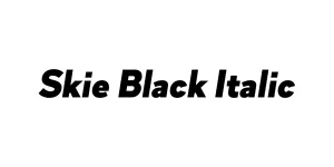 Skie Black Italic Font