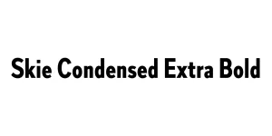 Skie Condensed Extra Bold Font
