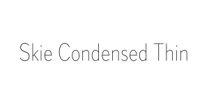 Skie Condensed Thin Font
