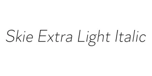 Skie Extra Light Italic Font