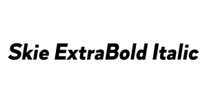 Skie ExtraBold Italic Font