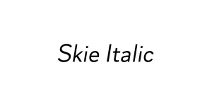 Skie Italic Font