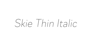 Skie Thin Italic Font