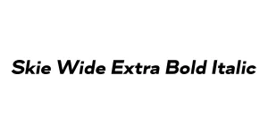 Skie Wide Extra Bold Italic Font