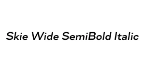 Skie Wide SemiBold Italic Font