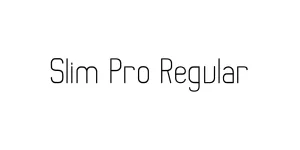 Slim Pro Regular Font