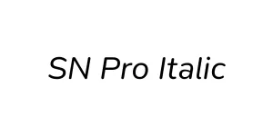 SN Pro Italic Font