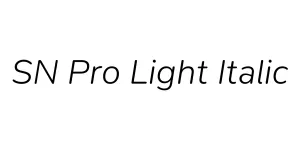 SN Pro Light Italic Font