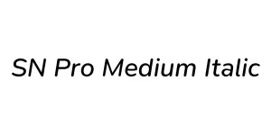SN Pro Medium Italic Font